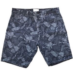 Free Planet Men’s Palm Tree Print Shorts in Blues Men’s 36